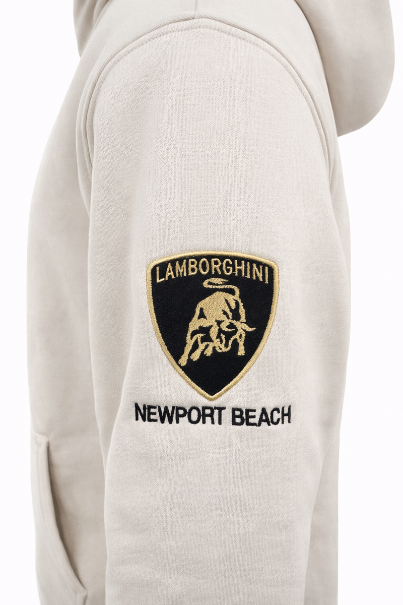Lambo Newport Beach Relax Hoodie - Bone – Newport Beach Automotive