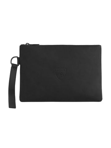 UPCYCLED AUTOMOBILI LAMBORGHINI CLUTCH BAG WITH HANDLE