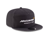 McLaren Racing F1 New Era 9Fifty Split Panel Flat Brim Hat - Stealth Black/Phantom