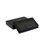 BUGATI CREDIT CARD HOLDER - BLACK LEATHER