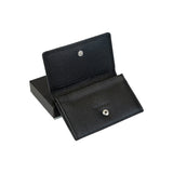 BUGATI CREDIT CARD HOLDER - BLACK LEATHER