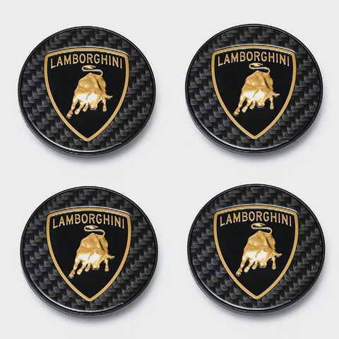 Lamborghini Carbon Fiber Center Caps Kit for Center Lock Wheels