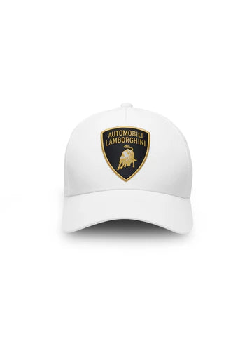 Official Automobili Lamborghini Shield Logo Cap - White