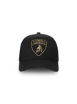 Official Automobili Lamborghini Gold Shield Logo Cap - Black