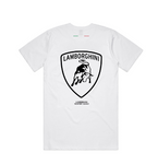 LAMBORGHINI NEWPORT BEACH WHITE T-SHIRT